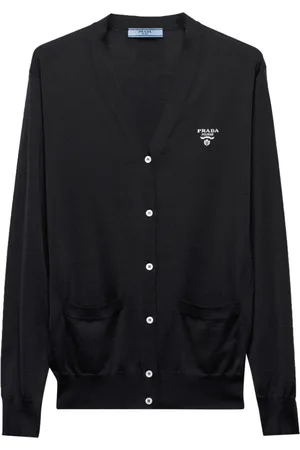Prada Cardigan con effetto jacquard