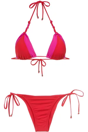 AMIR SLAMA Panelled triangle bikini set