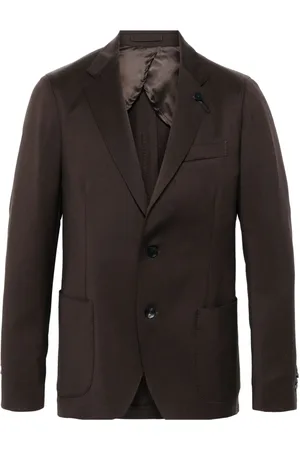 LARDINI Blazer con applicazione logo