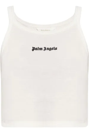 Palm Angels Top a coste con ricamo
