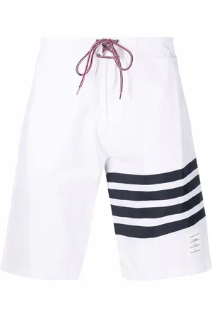 Thom Browne Costume da bagno con dettaglio a righe