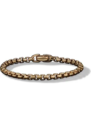David Yurman Bracciale Box Chain in giallo 18kt (5mm)
