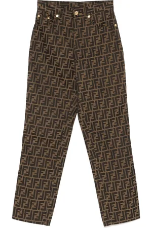 Fendi Pantaloni FF jacquard anni 