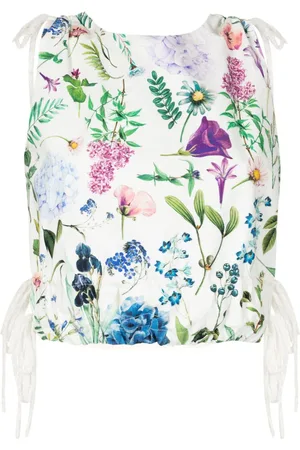 Lethicia Bronstein Top a fiori crop Bibia