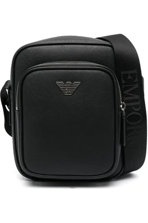 Emporio Armani Borsa messenger con placca logo