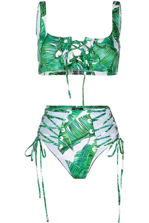 Noire Swimwear Slip bikini a vita alta