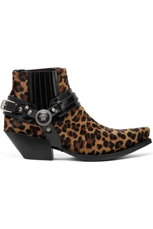 VERSACE Stivaletti Texano leopardati 50mm