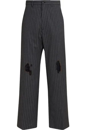 Marni Pantaloni a righe con effetto vissuto