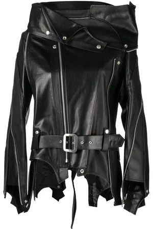 JUNYA WATANABE Giacca in pelle con cintura