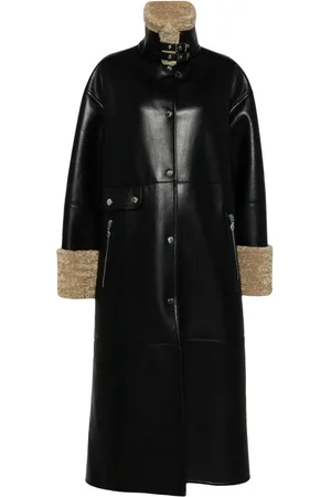 Nanushka Cappotto con bordo in shearling cruelty-free