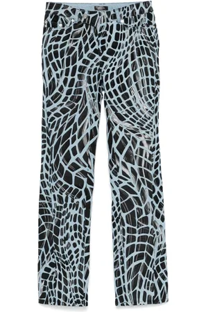 MUGLER Jeans dritti con stampa