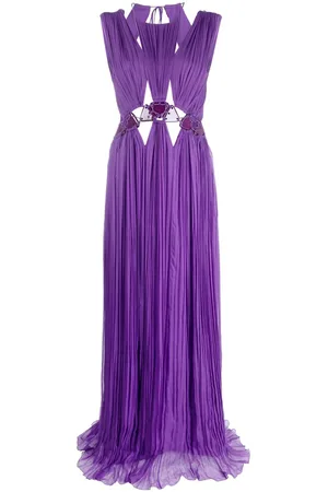 Alberta Ferretti Abito lungo con scollo all