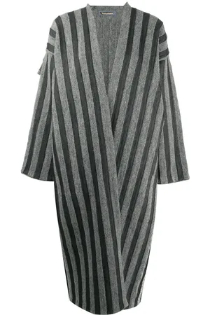 Issey Miyake Cappotto a righe anni 