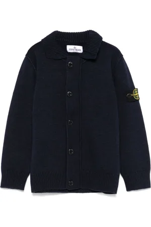 Stone Island Cardigan con applicazione Compass