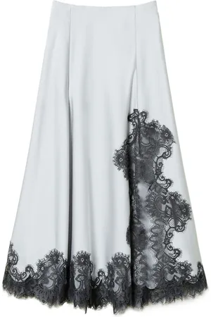 Twin-Set Gonna midi con dettagli in pizzo