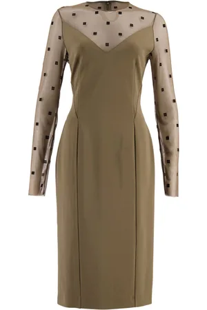 Givenchy Abito midi con logo jacquard