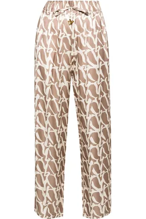 AERON Pantaloni Aurora con stampa monogramma