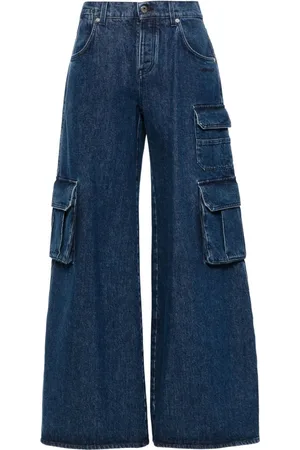 OFF-WHITE Jeans a gamba ampia