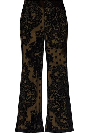 Etro Pantaloni svasati a fiori