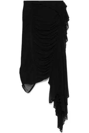 MUGLER Gonna midi con ruches