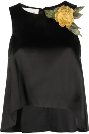 GEMY MAALOUF Blusa smanicata con applicazione
