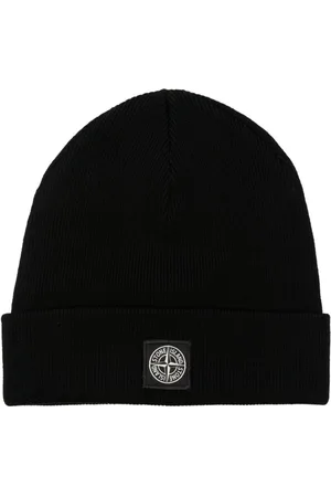 Stone Island Berretto a coste con applicazione