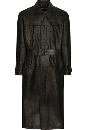 Dolce & Gabbana Cappotto di pelle con cintura