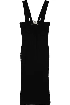 GENNY Abito midi con spacco semi trasparente