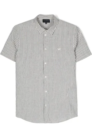 Emporio Armani Camicia a righe con ricamo