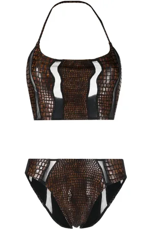 Gianfranco Ferré Set bikini con effetto coccodrillo anni 2000