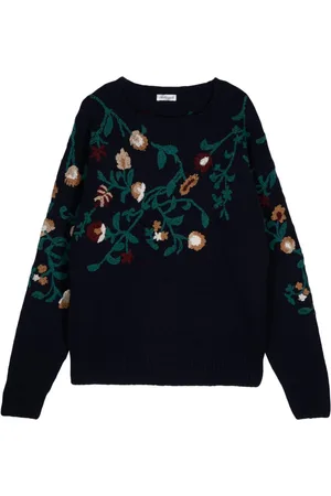 LEATHERSMITH OF LONDON Maglione a fiori con intarsio