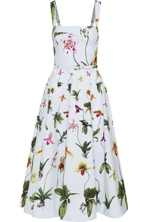 Oscar de la Renta Abito Orchid in popeline