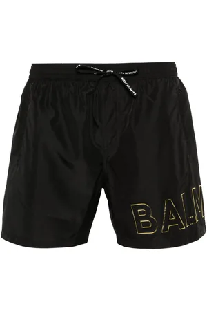 Balmain Costume da bagno con logo goffrato