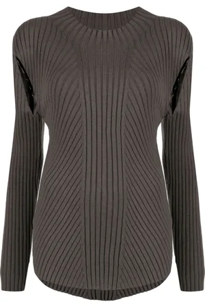 Low Classic Maglione a coste con dettaglio cut-out