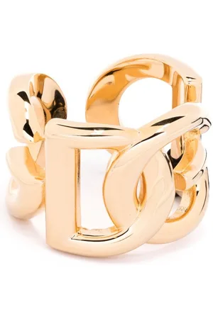Dolce & Gabbana Anello aperto con logo DG