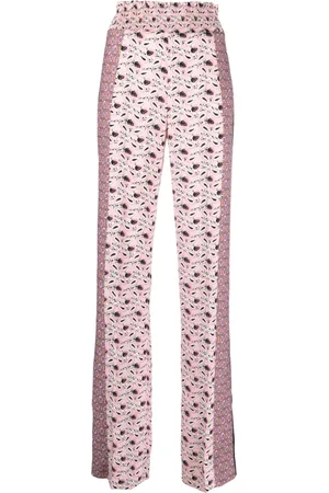 Prada Pantaloni a gamba ampia con stampa paisley