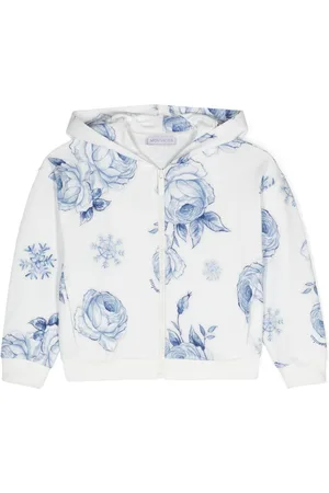 MONNALISA Felpa a fiori con zip