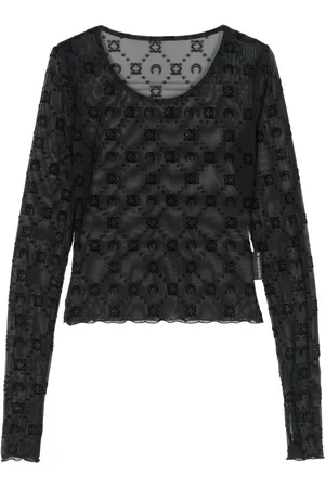 Marine Serre Top corto con monogramma
