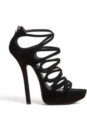 Dsquared2 Sandali Deanday in pelle scamosciata con plateau 110mm