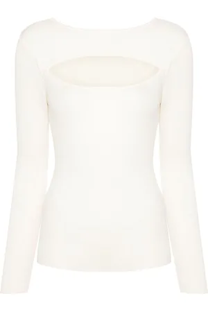 Allude Top a coste con dettaglio cut-out