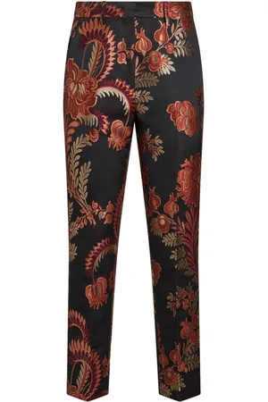 Etro Pantaloni affusolati con effetto jacquard