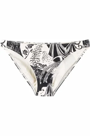 Tory Burch Slip bikini con stampa vegetale