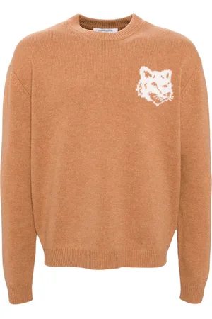 Maison Kitsuné Maglione con ricamo testa di volpe