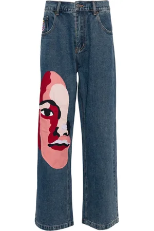 KIDSUPER STUDIOS Jeans dritti Face