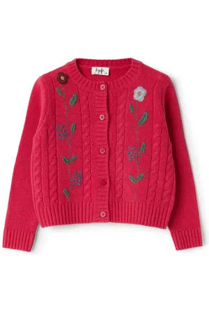 Il gufo Cardigan con ricamo a fiori