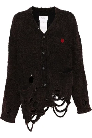 DOUBLET Cardigan con effetto vissuto