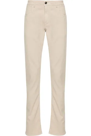 CANALI Pantaloni slim a vita media