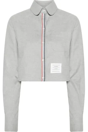 Thom Browne Camicia crop con scollo rotondo