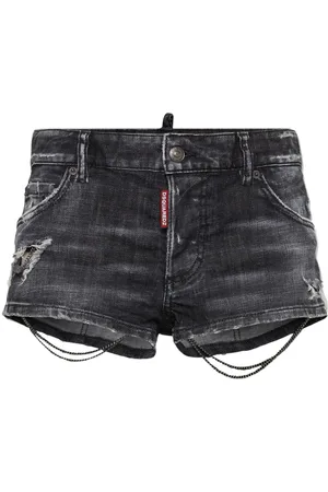 Dsquared2 Shorts denim con catena