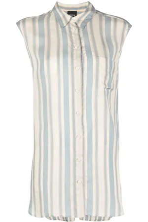 Aspesi Blusa smanicata con stampa a righe